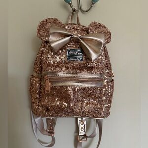 Loungefly Kids Sequin Backpack - Shimmering Gold